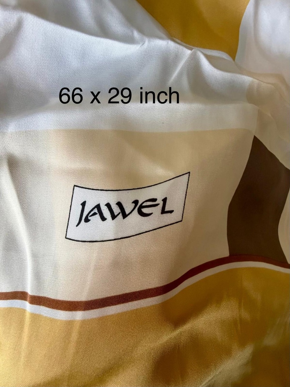 Contemporary Geometric Yellow, Brown & Cream Throw Blanket - Picture 3 of 3